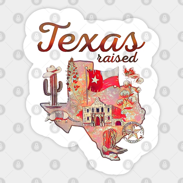 Texas Raised Sticker by masterpiecesai